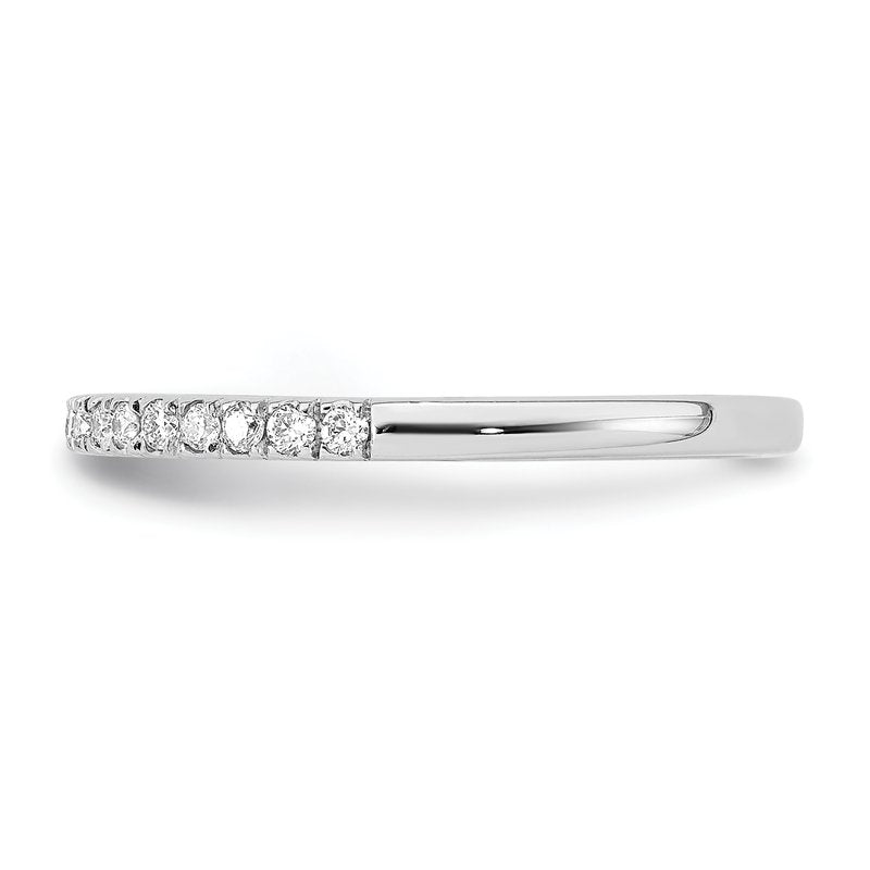 14K White Gold 1/5 carat Lab Grown Diamond VS+ F+ Complete Wedding Band
