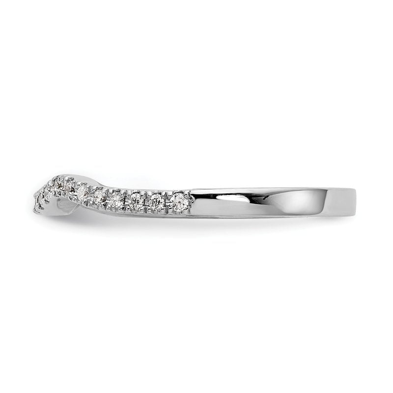 14K White Gold 1/5 carat Lab Grown Diamond VS/SI  D E F  Wedding Band