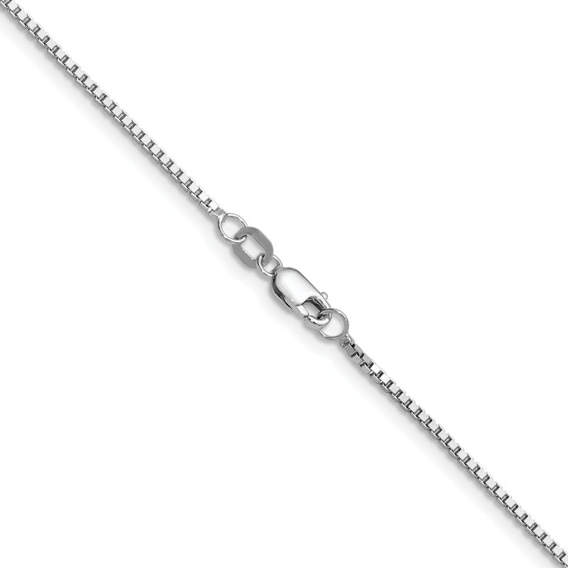 14K White Gold 1.2mm Box Chain