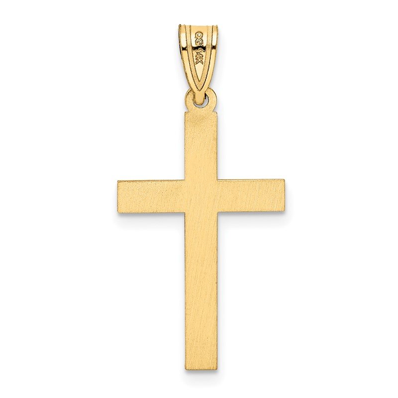 14k Florentine Satin Cross Pendant