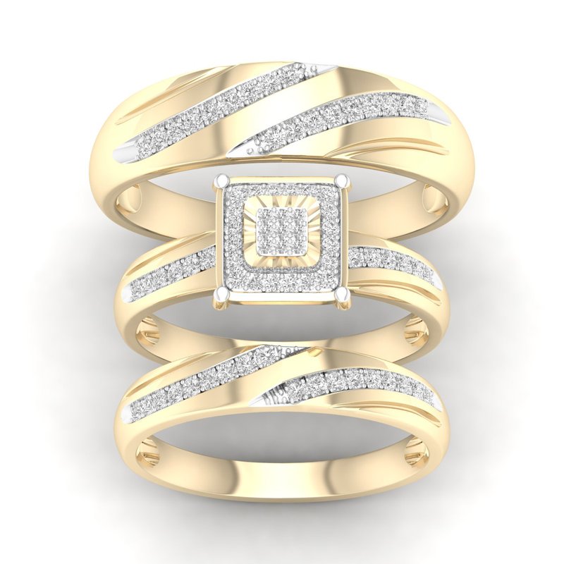 10K 0.20Ct Diam Trio Set