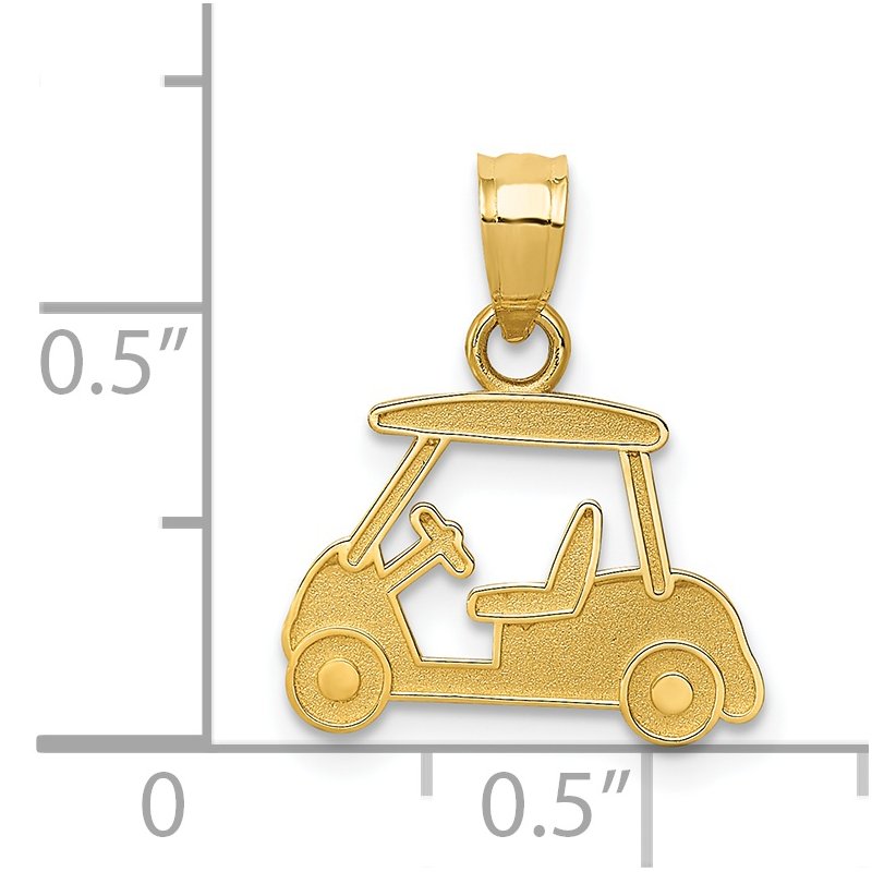 14k Golf Cart Charm