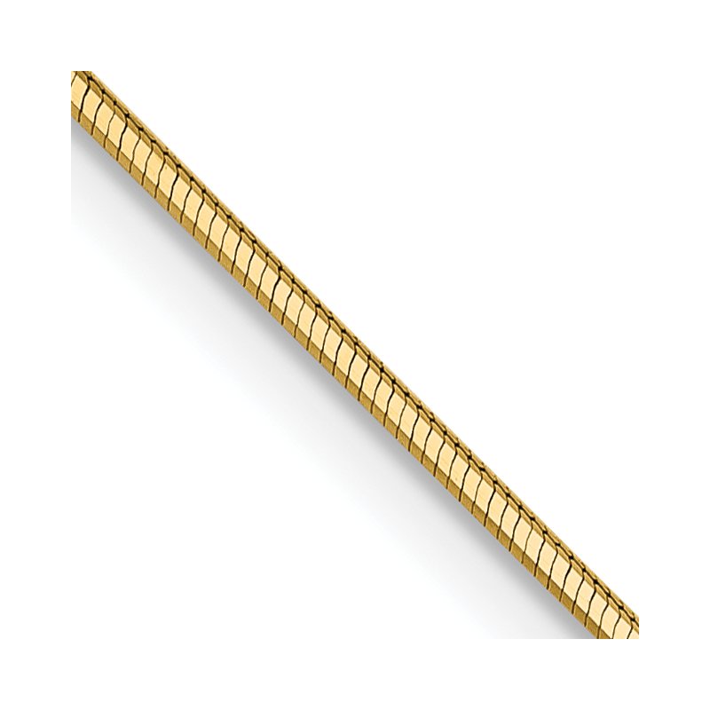 14K .8mm D/C Octagonal Snake Chain