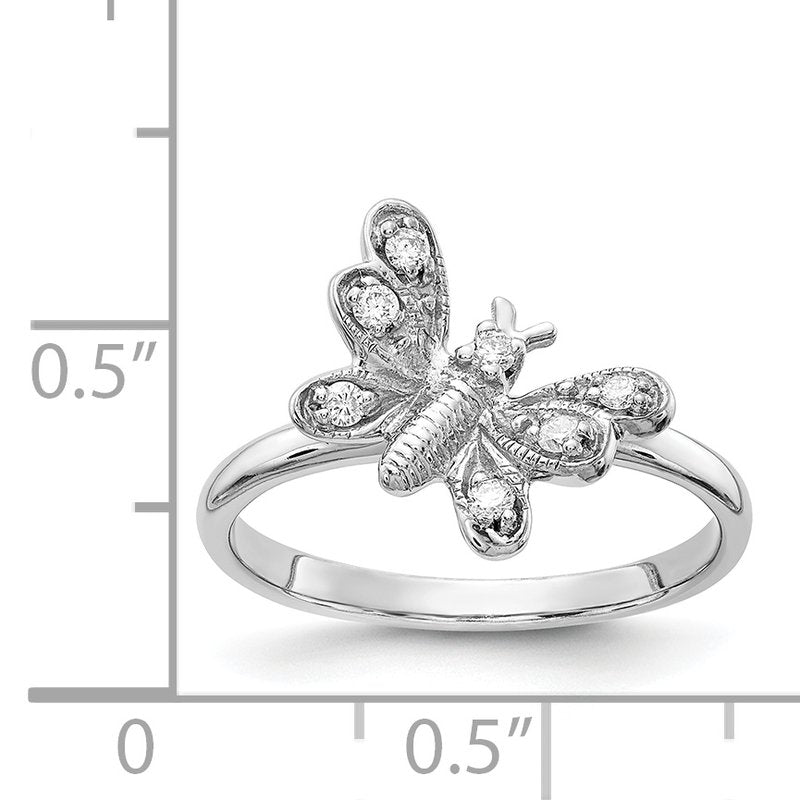 14k White Gold AA Diamond ring