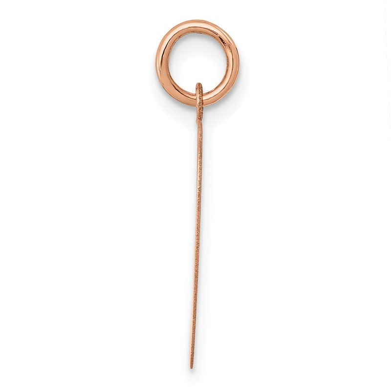 14K Rose Gold Polished Engravable 16mm Heart Disc Pendant
