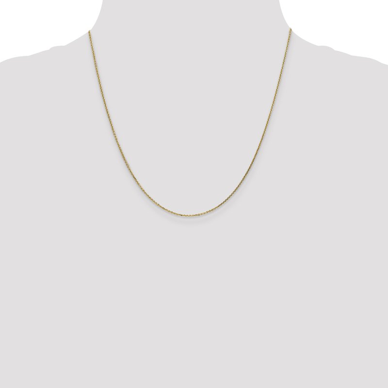 14K 14 inch .95mm Diamond-cut Cable with Lobster Clasp Chain