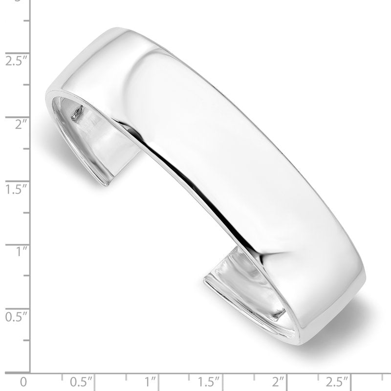Sterling Silver RH-plated Polished Slip-on Bangle