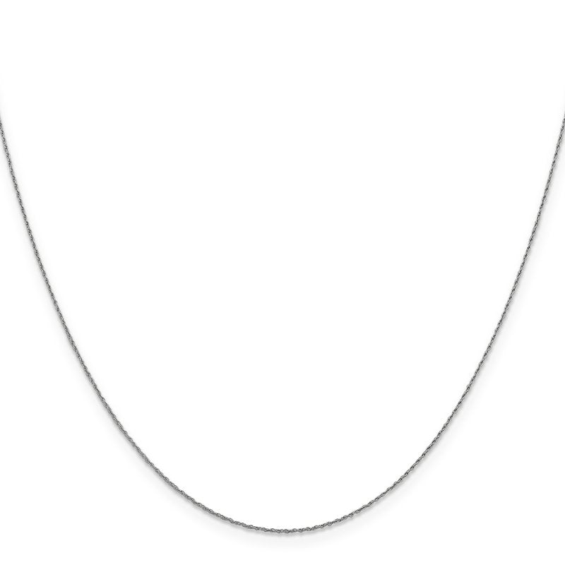 14K White Gold .8mm Loose Rope Chain