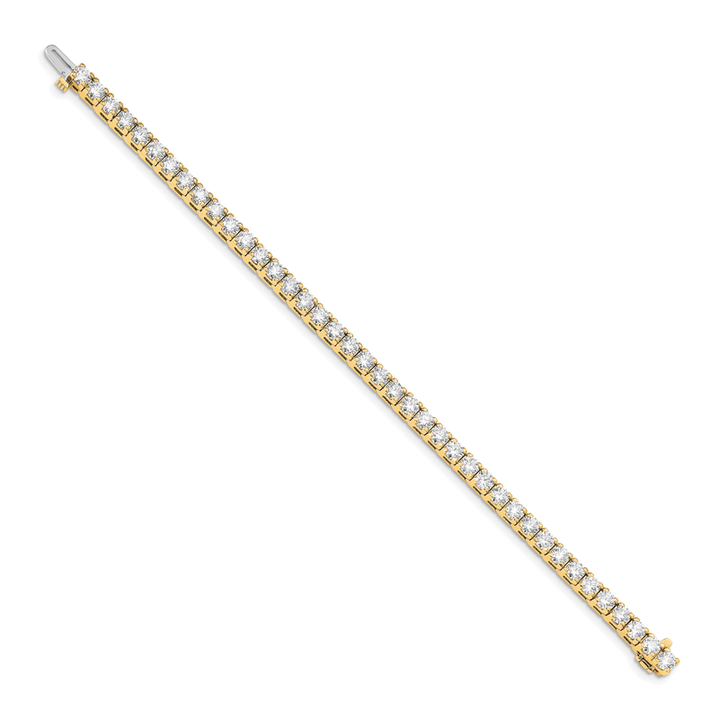 14k Complete 10.8 carat Round VS Diamond 4-prong 7 inch Tennis Bracelet