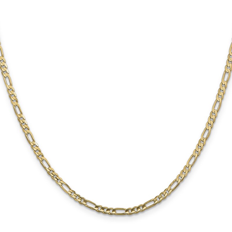 10K 3mm Concave Figaro Chain Anklet