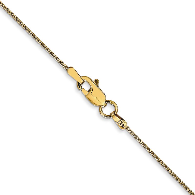 14k 10 inch 1mm Parisian Wheat with Lobster Clasp Anklet