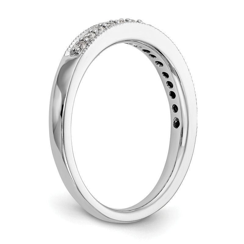 14K White Gold 1/4 carat Lab Grown Diamond VS+ F+ Complete Wedding Band