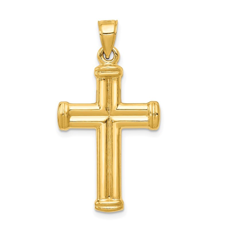14K Hollow Crucifix Reversible to Cross Pendant