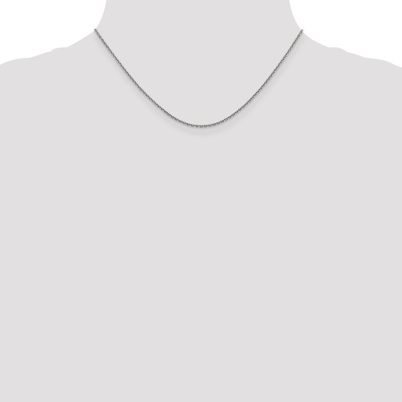 14K White Gold 1.5mm D/C Cable Chain
