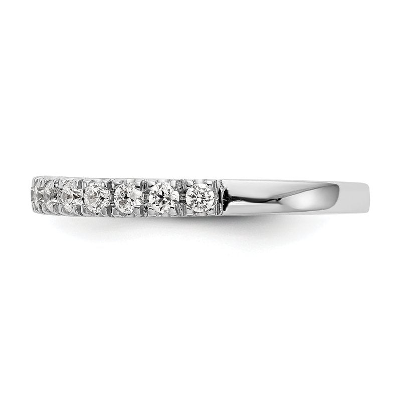 14K White Gold 3/8 carat Lab Grown Diamond VS+ F+ Complete Wedding Band