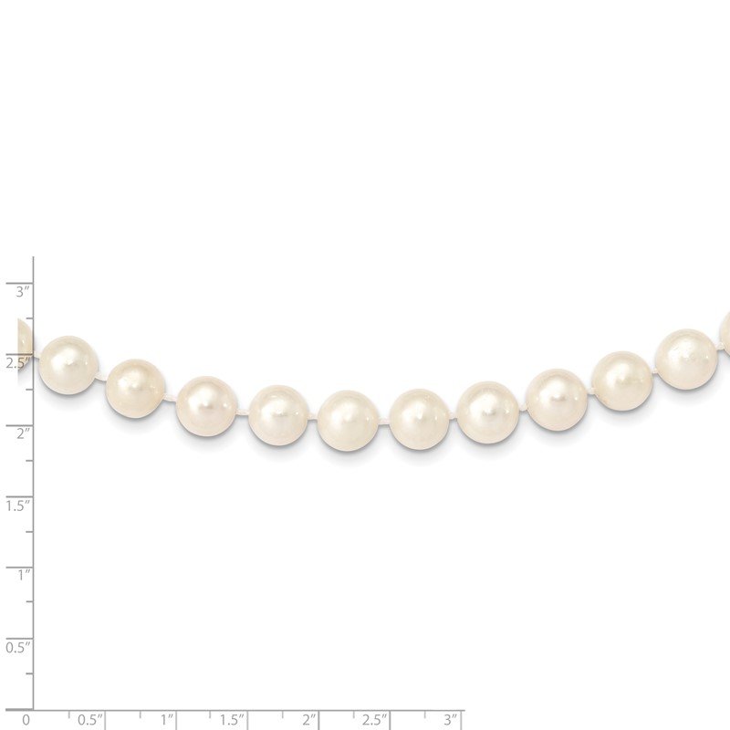 14k 10-11mm White Near-Round Freshwater Cultured Pearl 16 inch Necklace