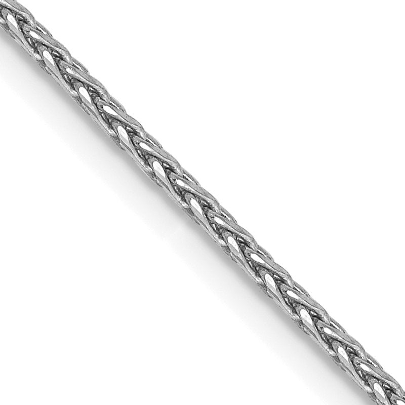 14K White Gold 10 inch 1.5mm Diamond-cut Parisian Wheat with Lobster Clasp Anklet