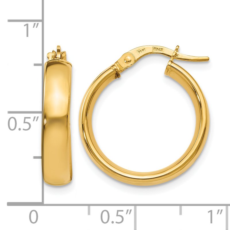 14K Polished Earrings