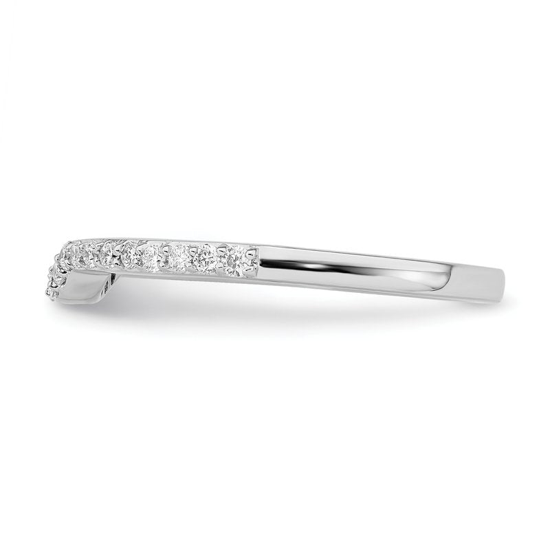 14K White Gold 1/4 carat Lab Grown Diamond VS/SI  D E F  Wedding Band