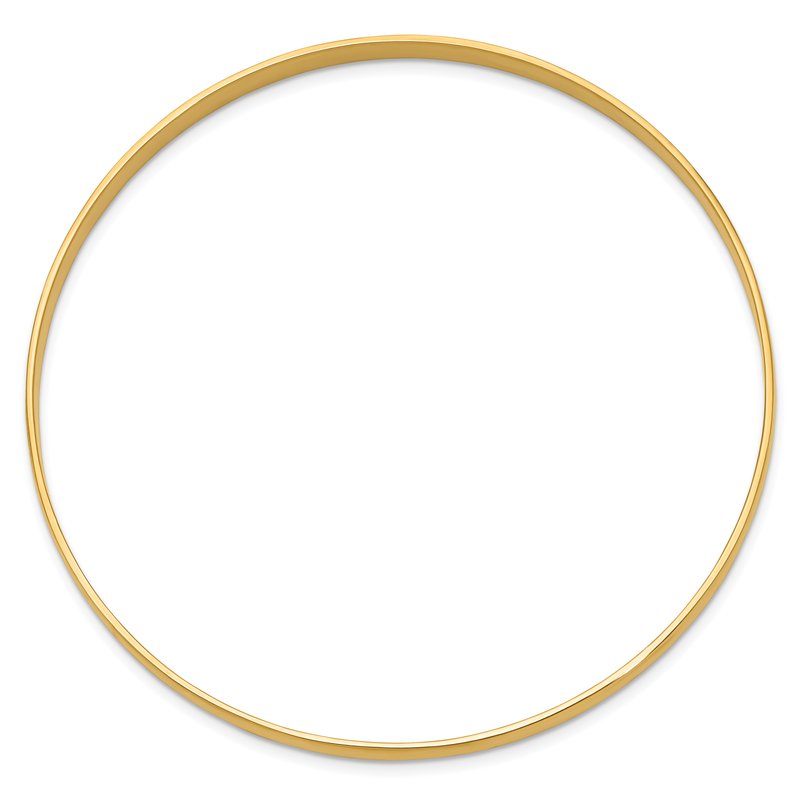 14k 4mm Solid Polished Half-Round Slip-On Round Bangle Bracelet
