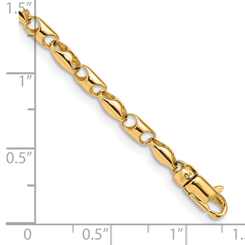 14K 18 inch 3.1mm Fancy Link with Lobter Clasp Chain
