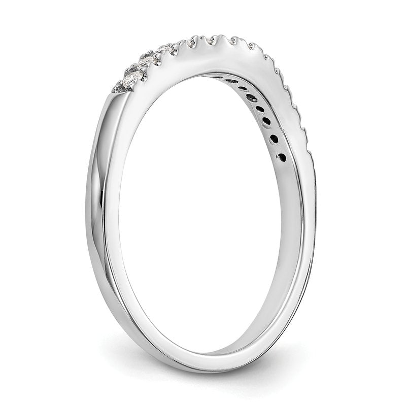 14K White Gold 1/5 carat Lab Grown Diamond VS+ F+ Set of Two Complete Wedding Bands