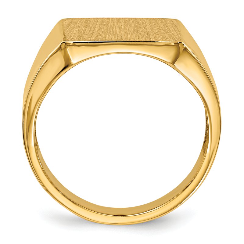 14k 13.5x15.0mm Open Back Mens Signet Ring