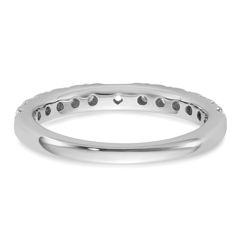 14K White Gold 1/2 carat Lab Grown Diamond VS+ F+ Semi-Mount Peg Set Engagement Ring