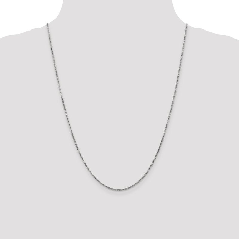 10K White Gold 1.5mm  D/C Spiga Chain