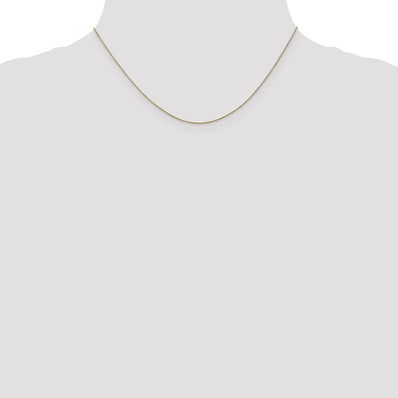 14K 14 inch .75mm Cable with Spring Ring Clasp Pendant Chain