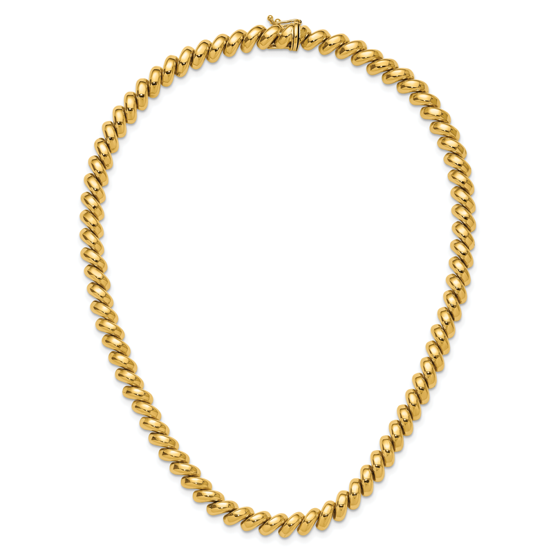 14k Polished 8mm 17 inch San Marco Necklace