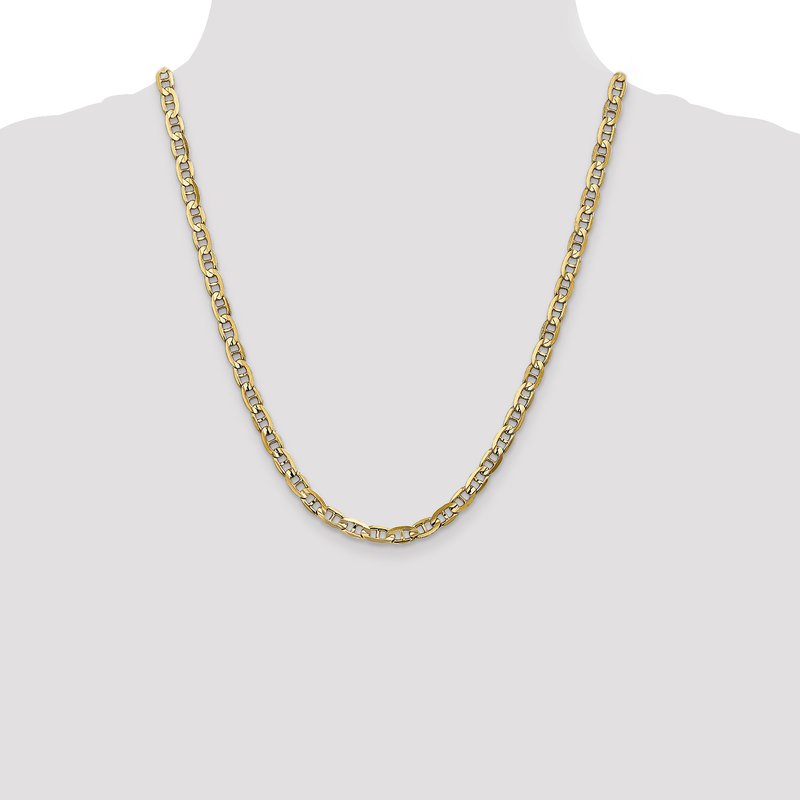 14K 5.25mm Concave Anchor Chain