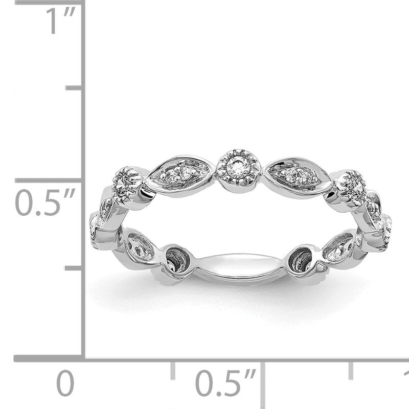 14k Rose Gold Diamond Fancy Band
