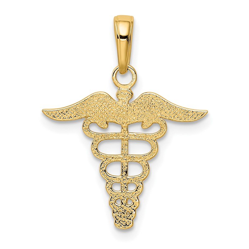 14k Caduceus Charm