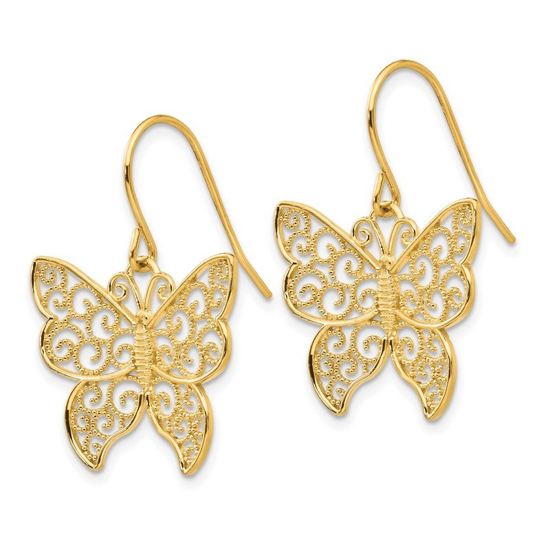 14K Butterfly Earrings
