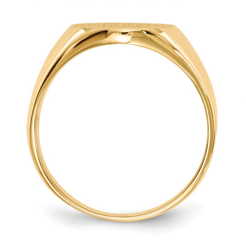 14k 13.0x14.0mm Closed Back Mens Signet Ring