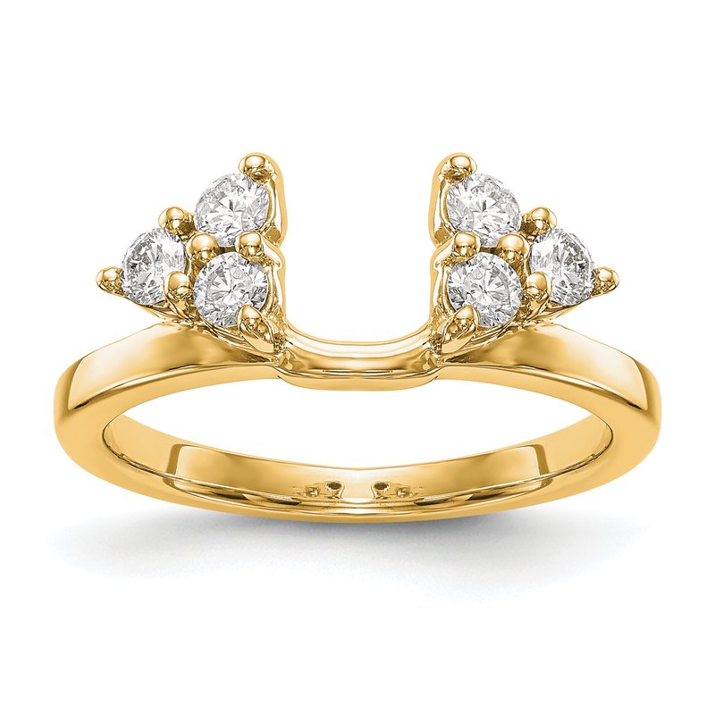 14K White Gold 3/8 carat Lab Grown Diamond VS+ F+ Complete Ring Wrap