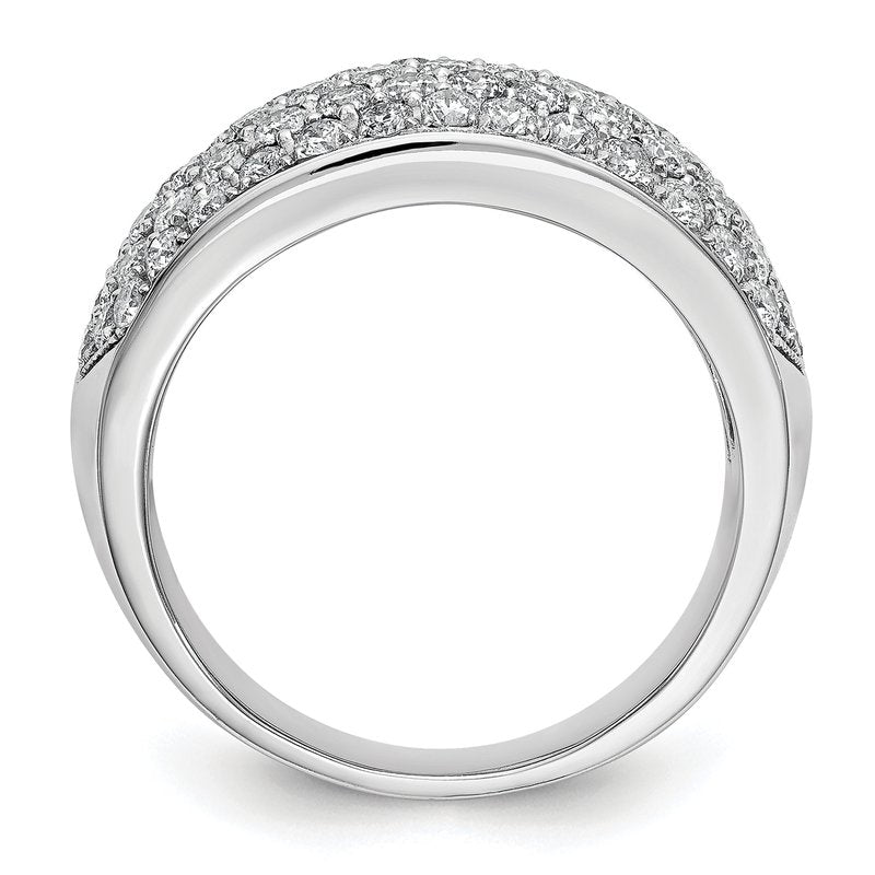 14K White Gold 1 5/8 carat Lab Grown Diamond VS+ F+ Complete Band
