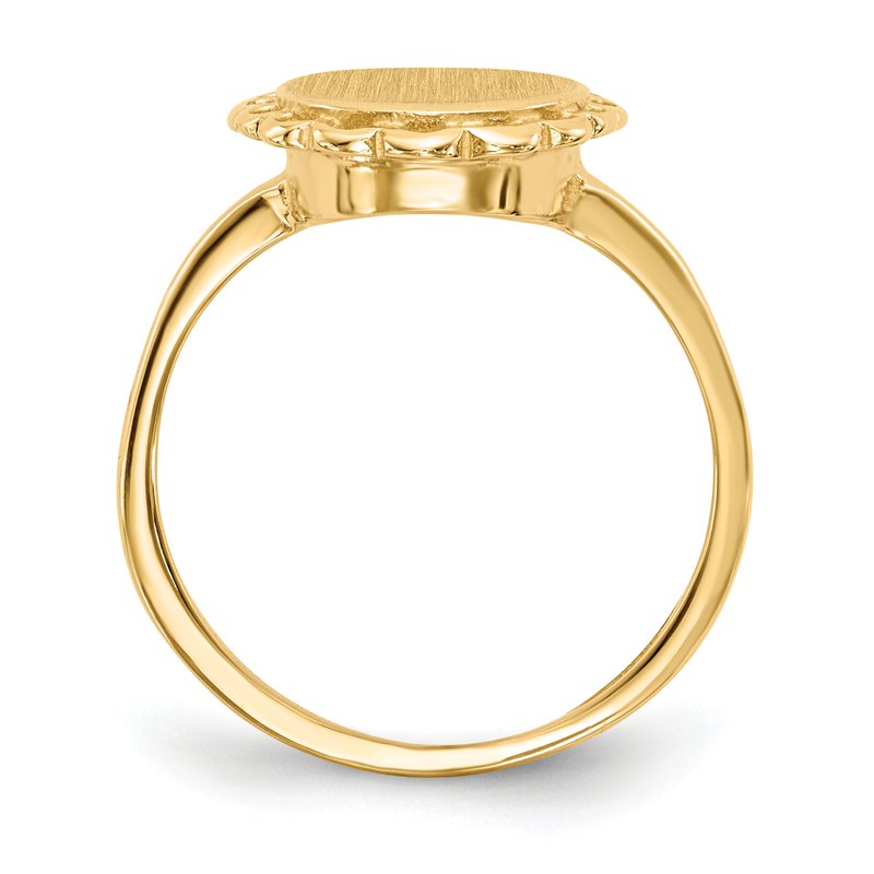14k 9.0x11.5mm Open Back Signet Ring