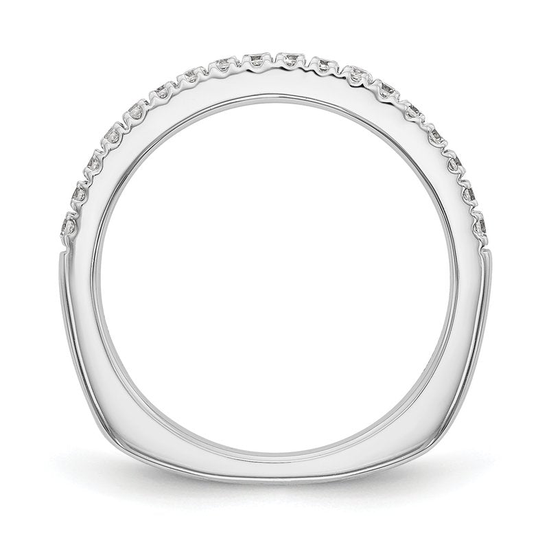 14K White Gold 3/8 carat Lab Grown Diamond VS+ F+ Complete Wedding Band