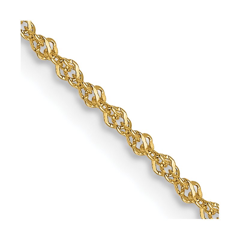14K 1mm Sparkle Singapore Chain