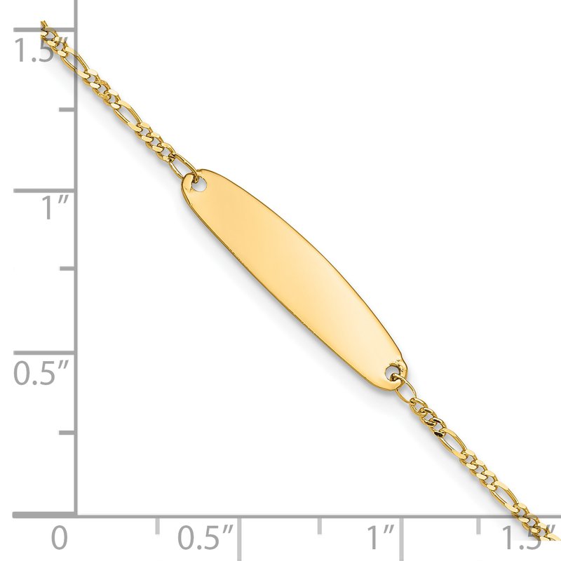 14k Madi K Figaro Baby Oval ID Bracelet