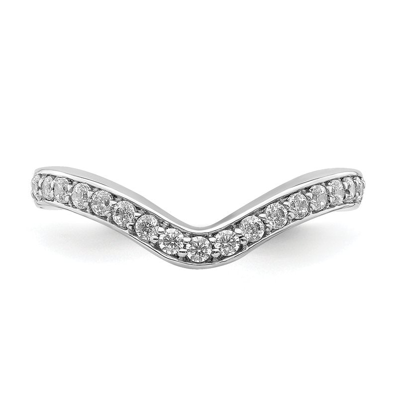 14k White Gold Diamond Ring Guard