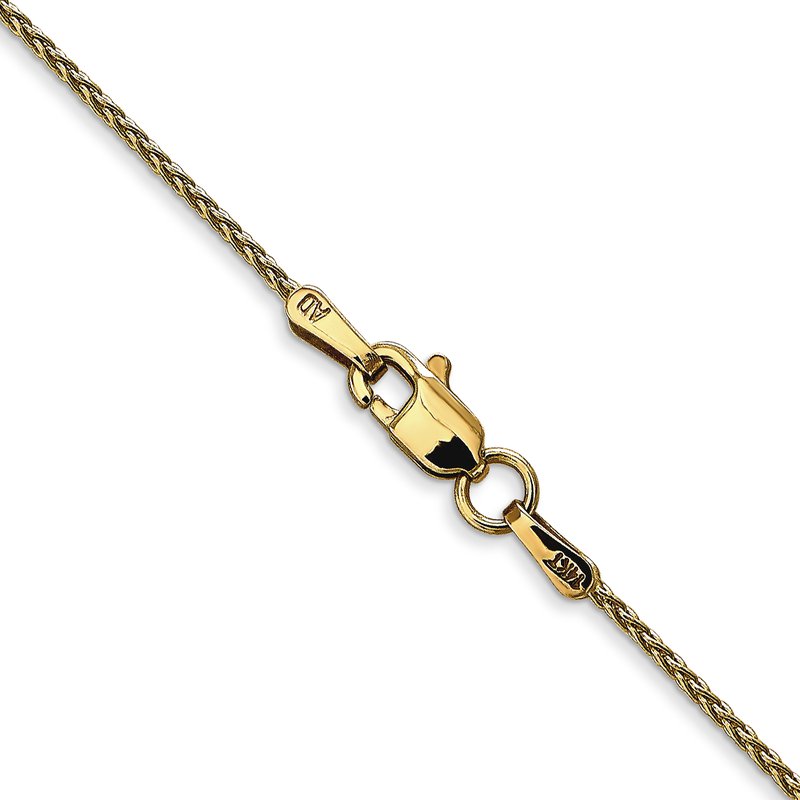 14k 10 inch 1.2mm Parisian Wheat with Lobster Clasp Anklet