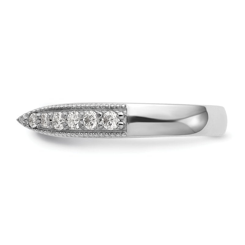 14K White Gold 1/3 carat Lab Grown Diamond VS/SI  D E F  Semi Mount Peg Set Ring
