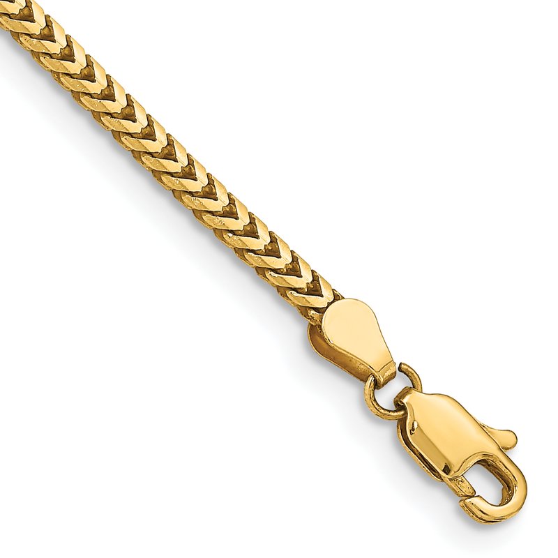14K 16 inch 2.5mm Franco with Lobster Clasp Chain