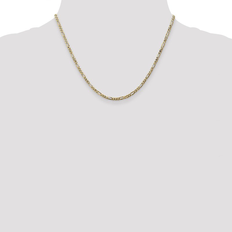 14K 26 inch 2.75mm Flat Figaro with Lobster Clasp Chain