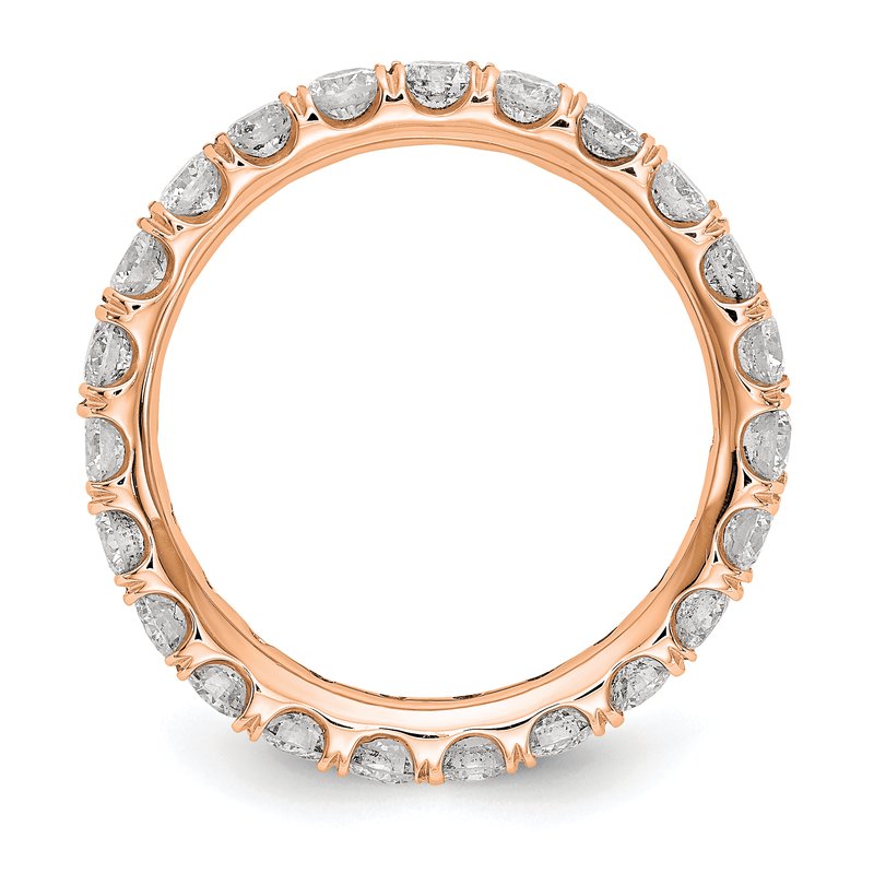 14K Rose Gold 1/2 carat Lab Grown Diamond VS+ F+ Size 4.5 Complete Eternity Band