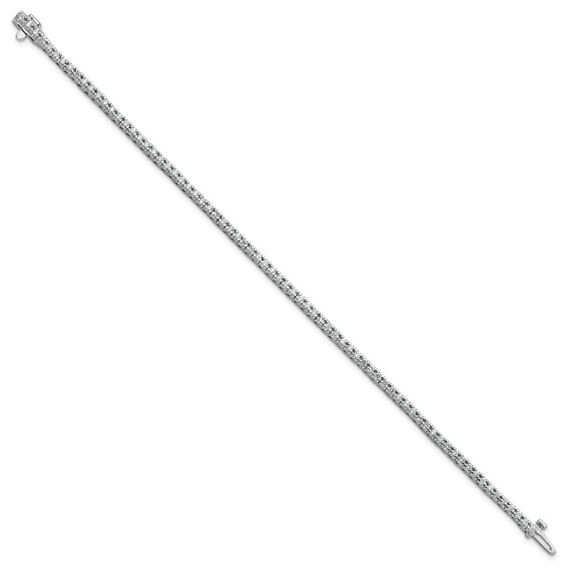 14k White Gold Complete 1.25 carat Round VS Diamond 4-prong 7 inch Tennis Bracelet