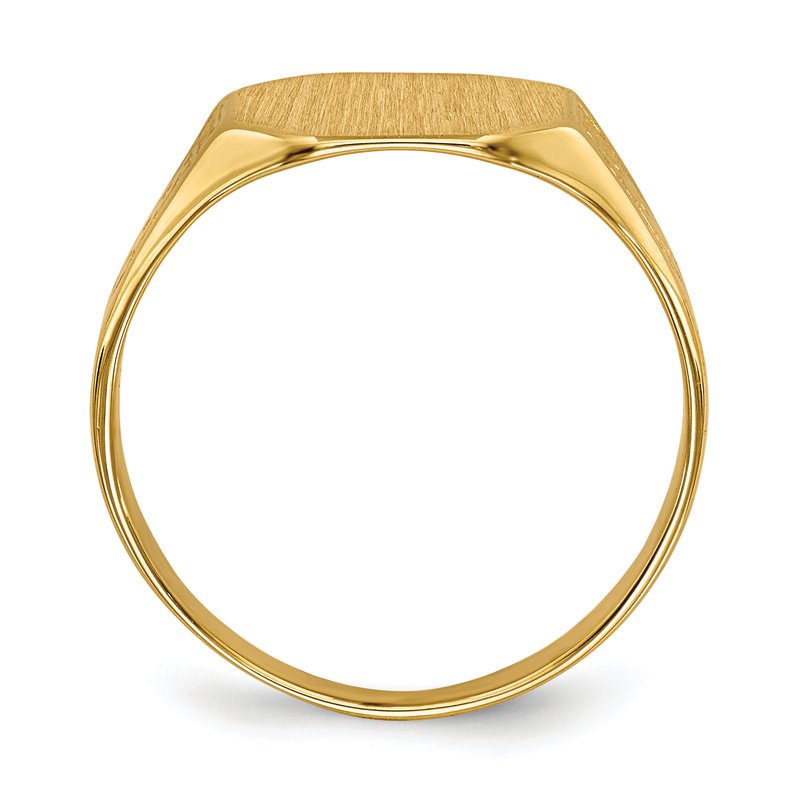 14k 11.0x9.0mm Closed Back Signet Ring